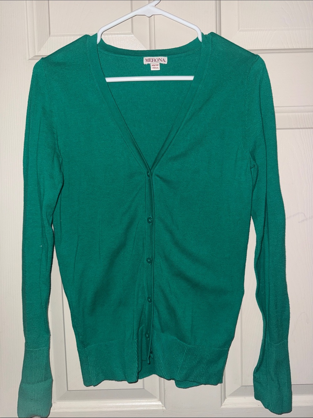 Merona Women’s XS Emerald V-Neck Button Cardigan